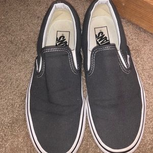 women’s grey Vans